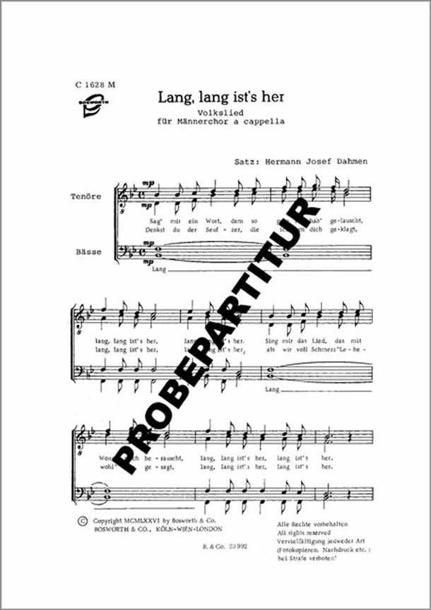 Lang, lang ist's her